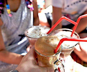 Three cheers for boozy whipped coffee (and frozen hot chocolate for them).