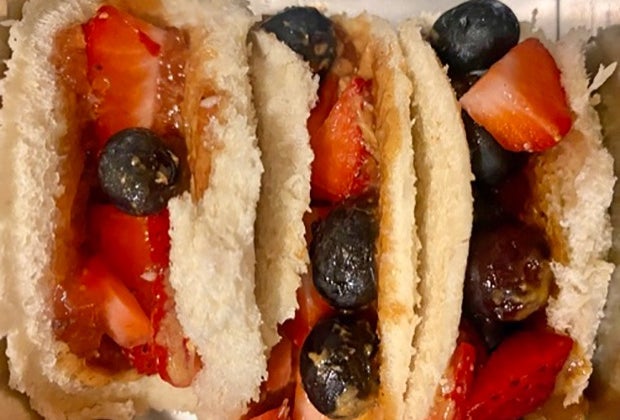 100 School Lunch Ideas for Kids: PBJ Tacos