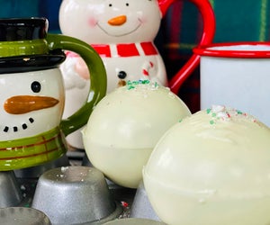 Hot chocolate bombs are a tasty winter treat for kids!