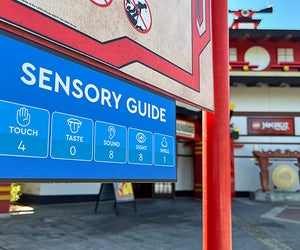 Sensory guides posted outside rides and attractions are one of the resources Legoland New York offers as a Certified Autism Center. Photo courtesy of Legoland