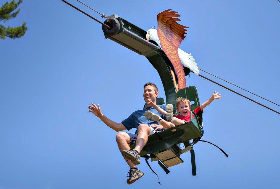 Zip line over Roger Williams Park in Providence! Photo courtesy city park