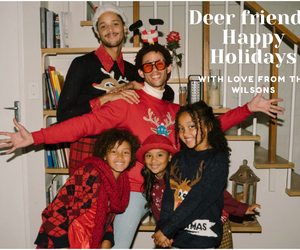 Put on a holiday sweater—ugly or not!—and strike a pose!